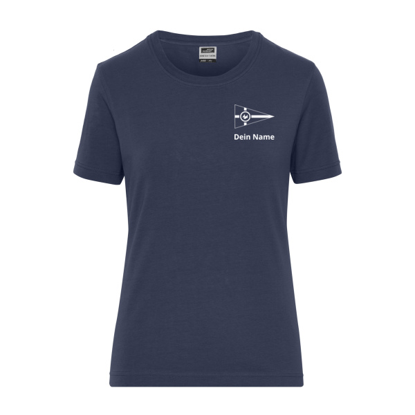 Brustdruck Weiß - Ladies' Hoody   OCS Blended & RCS - Ladies' ORGANIC Stretch-T Work - SOLID -   OCS Blended Miniaturansicht